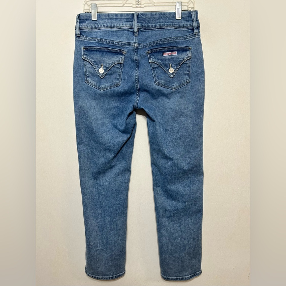 Hudson Flap Pocket Straight Leg Jeans Womens Size 6 Icy Blue H0524-01 - Picture 7 of 11